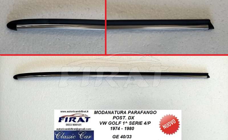 MODANATURA PARAFANGO VW GOLF 4P 74 - 80 POST.DX (40/33)